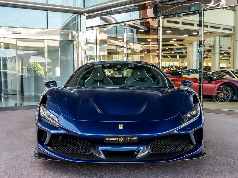 2021 Ferrari F8 Tributo 3.9L Twin-Turbocharged Petrol Blue Black Sports Car