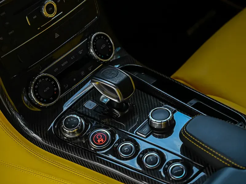 2014 Mercedes-Benz SLS AMG Coupe 6.3 Litres V8 Petrol Engine Yellow Coupe GCC Specs