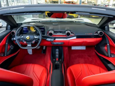 2023 Ferrari 812 GTS 6.5 Liter 12 Cylinders Petrol Engine White Red Sports Car