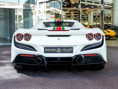 2023 Ferrari F8 Spider 3.9 Liters 8 Cylinders Petrol Engine White Red Sports Car