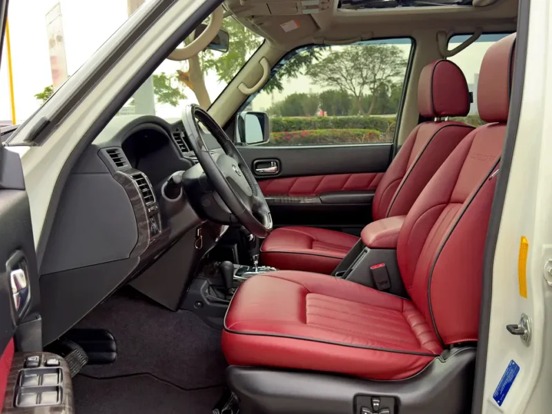 2024 Nissan Patrol Safari Super Safari Al Ostoura 4.8L 6 Cylinder Engine White Red SUV