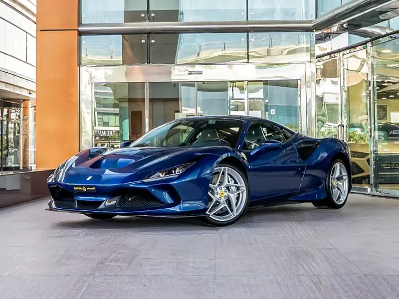 2021 Ferrari F8 Tributo 3.9L Twin-Turbocharged Petrol Blue Black Sports Car