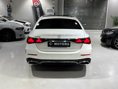 2026 Mercedes-Benz E200 2.0-liter Turbocharged 4 Cylinder Engine White Tan Sedan