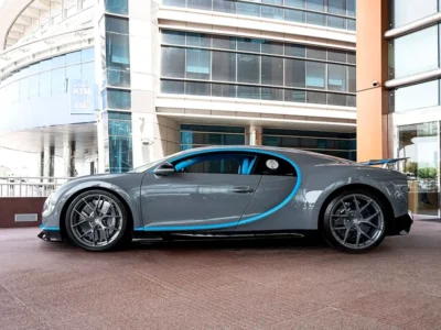 2019 Bugatti Chiron Standard 8.0-liter 16-Cylinder Petrol Engine Grey Blue Sports Car