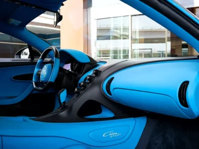 2019 Bugatti Chiron Standard 8.0-liter 16-Cylinder Petrol Engine Grey Blue Sports Car