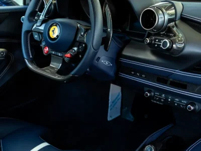 2021 Ferrari F8 Tributo 3.9L Twin-Turbocharged Petrol Blue Black Sports Car