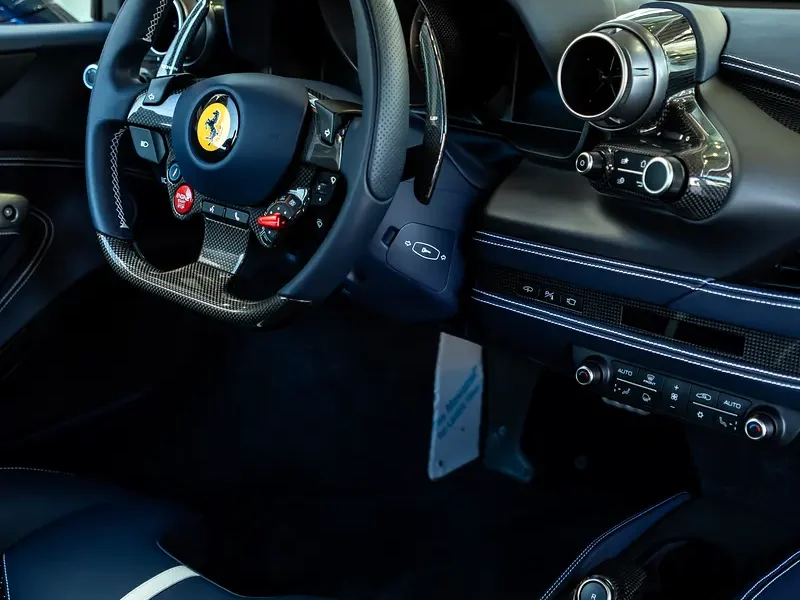 2021 Ferrari F8 Tributo 3.9L Twin-Turbocharged Petrol Blue Black Sports Car