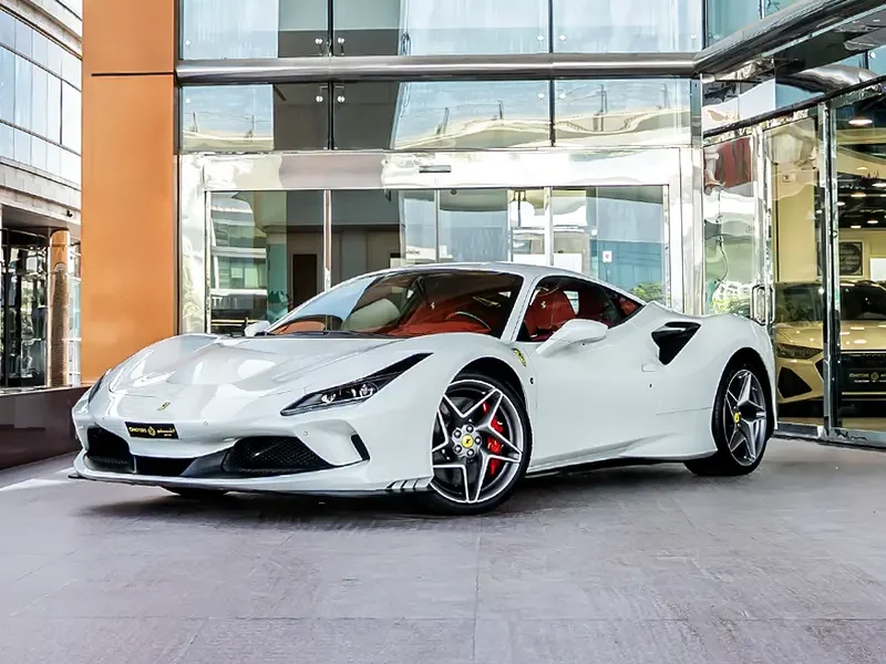 2021 Ferrari F8 Tributo 3.9L Twin-Turbocharged Petrol White Red Sports Car