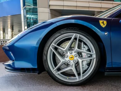 2021 Ferrari F8 Tributo 3.9L Twin-Turbocharged Petrol Blue Black Sports Car