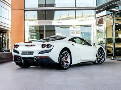 2021 Ferrari F8 Tributo 3.9L Twin-Turbocharged Petrol White Red Sports Car