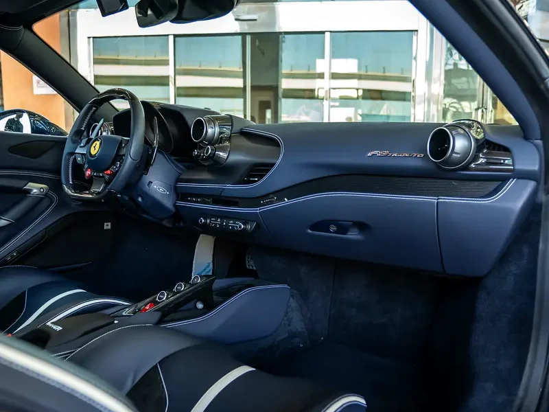 2021 Ferrari F8 Tributo 3.9L Twin-Turbocharged Petrol Blue Black Sports Car