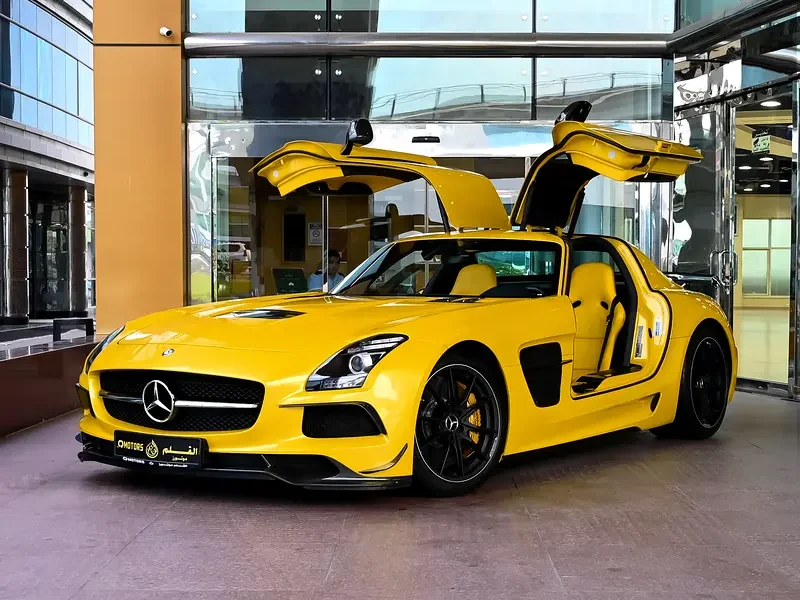 2014 Mercedes-Benz SLS AMG Coupe 6.3 Litres V8 Petrol Engine Yellow Coupe GCC Specs