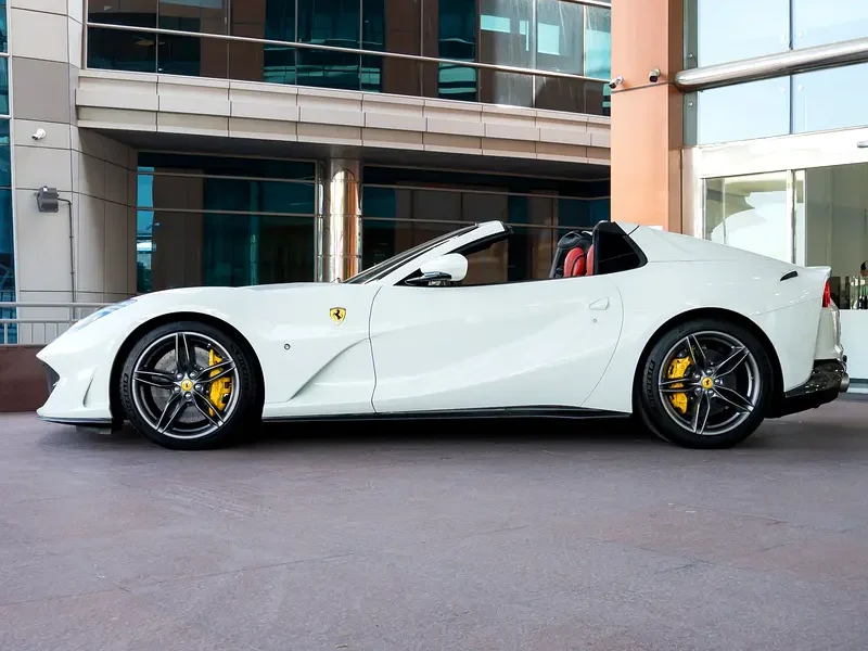 2023 Ferrari 812 GTS 6.5 Liter 12 Cylinders Petrol Engine White Red Sports Car