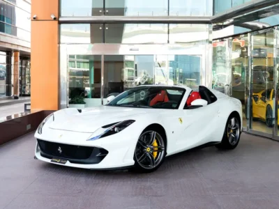 2023 Ferrari 812 GTS 6.5 Liter 12 Cylinders Petrol Engine White Red Sports Car