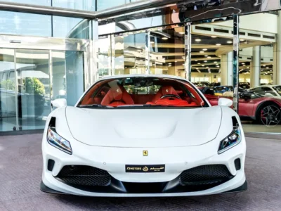 2021 Ferrari F8 Tributo 3.9L Twin-Turbocharged Petrol White Red Sports Car