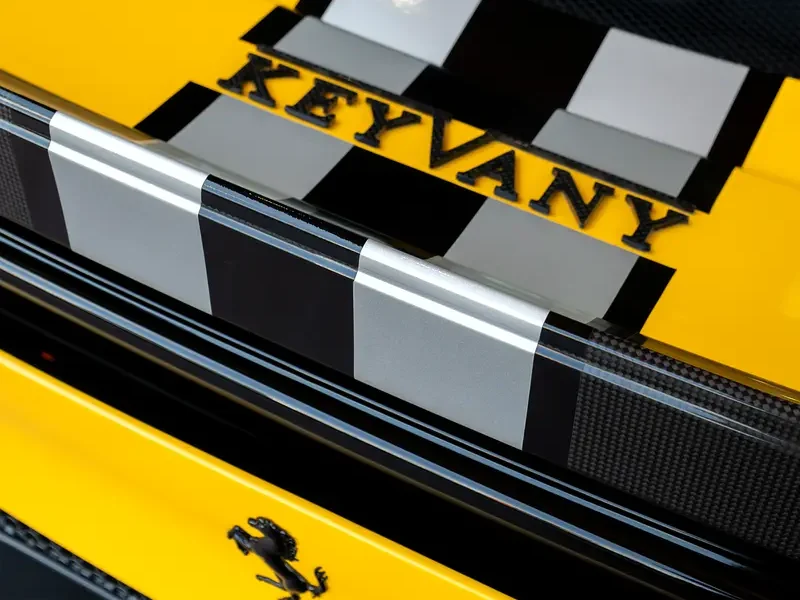 2024 FERRARI 296 GTS KEYVANY 2.9L V6 twin-turbo Engine Yellow Blue Sports Car