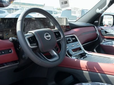 2026 Nissan Patrol LE Platinum 3.5 liters V6 Twin-Turbocharged Engine Black Red SUV