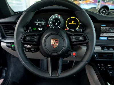 2025 Porsche 911 Carrera 3.0L twin-turbocharged flat-six Engine Grey White Coupe