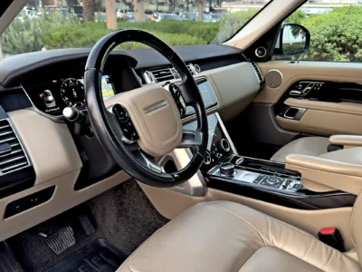 2018 Land Rover Range Rover HSE 3.0-liter V6 Supercharged Petrol White Beige SUV