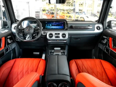 2026 Mercedes-Benz AMG G 63 4.0-liter V8 Biturbo Petrol Engine White Orange SUV