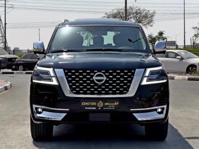 2022 Nissan Patrol LE Platinum City 5.6 Litre V8 Petrol Engine Black Red SUV GCC Specs