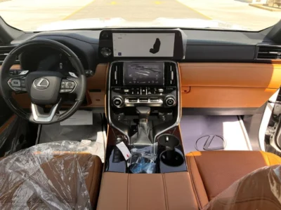 2026 Lexus LX600 Turbo Plus 3.5L V6 Twin-Turbocharged Petrol Engine White Tan SUV