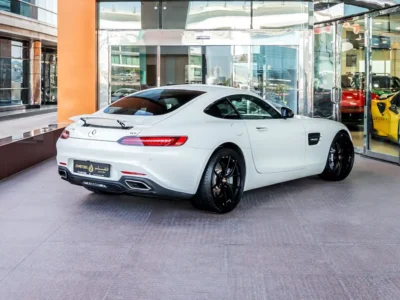 2016 Mercedes-Benz AMG GT 4.0L twin-turbo V8 Petrol Engine White Black Sports Car