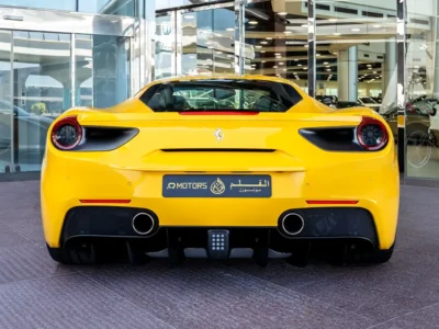 2018 FERRARI 488 GTB 3.9 Liters 8-cylinder Petrol Engine Yellow Tan Coupe RWD