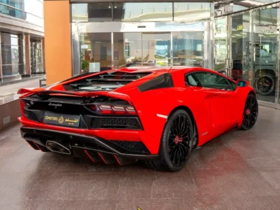 2018 Lamborghini Aventador S Coupe 1 OF 1 6.5-liter V12 Engine Red White Sports Car