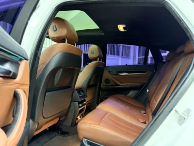 2017 BMW X6 xDrive35i 3.0-liter Turbocharged Inline 6-cylinder Engine White Brown SUV