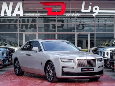 2021 Rolls-Royce Ghost Standard 6.7L V12 Twin Turbo Engine Grey White Sedan GCC