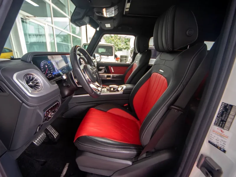 2021 Mercedes-Benz G-Class G 63 AMG 4.0 Litres V8 Biturbo Petrol Engine White Red SUV