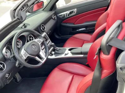 2012 Mercedes-Benz SLK 350 Blueefficiency 6 Cylinders White Red Convertible Full option
