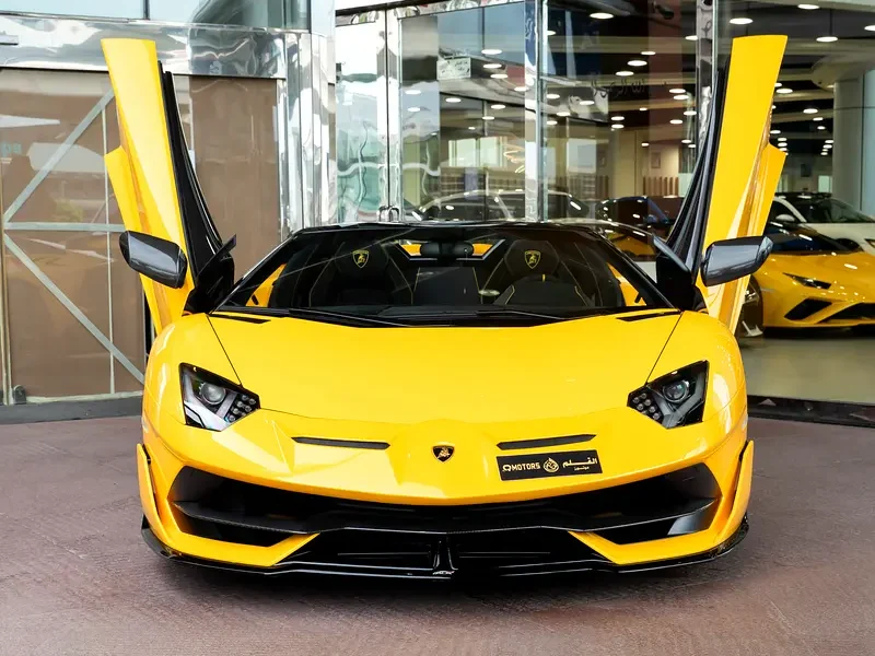 2021 Lamborghini Aventador LP 770-4 Superveloce Jota Roadster V12 Yellow Black Sports Car