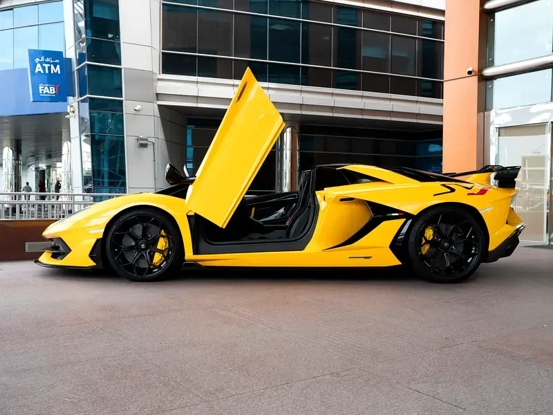 2021 Lamborghini Aventador LP 770-4 Superveloce Jota Roadster V12 Yellow Black Sports Car