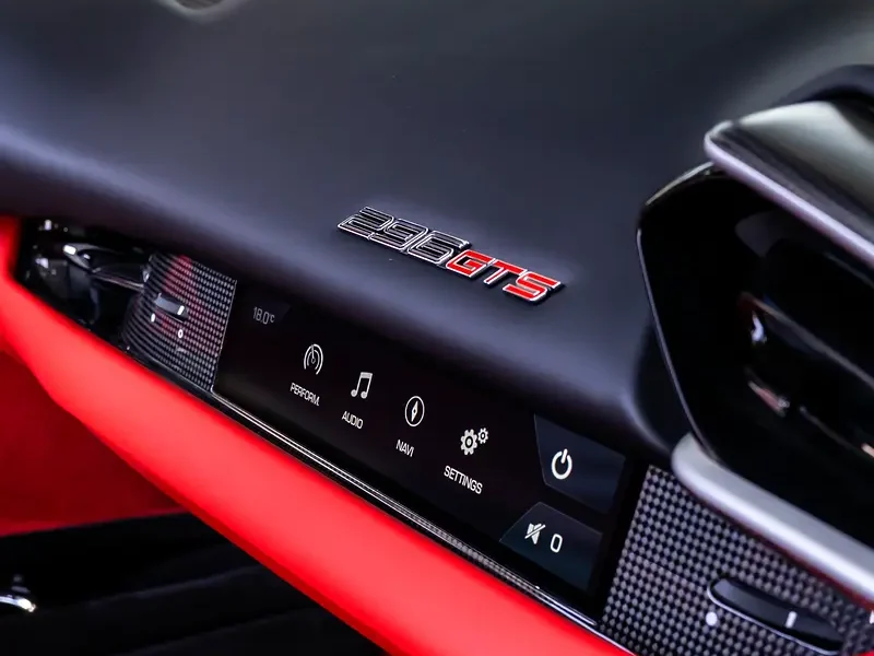 2025 Ferrari 296 GTS Standard 3.0-liter twin-turbocharged V6 engine Black Red Sports Car