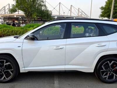 2025 Hyundai Tucson N Line 4 Cylinders Petrol Engine White Black SUV Automatic