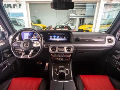 2021 Mercedes-Benz G-Class G 63 AMG 4.0 Litres V8 Biturbo Petrol Engine White Red SUV