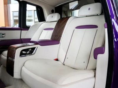 2019 Rolls-Royce Cullinan Silver Badge 6.75-liter twin-turbo V12 Engine Purple White SUV