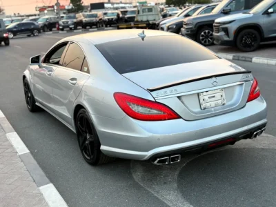 2011 Mercedes-Benz CLS-Class CLS 63 AMG 6.3L V8 BITURBO Engine Silver Black Sedan