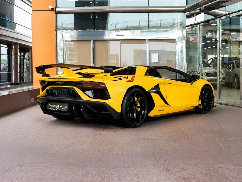 2021 Lamborghini Aventador LP 770-4 Superveloce Jota Roadster V12 Yellow Black Sports Car