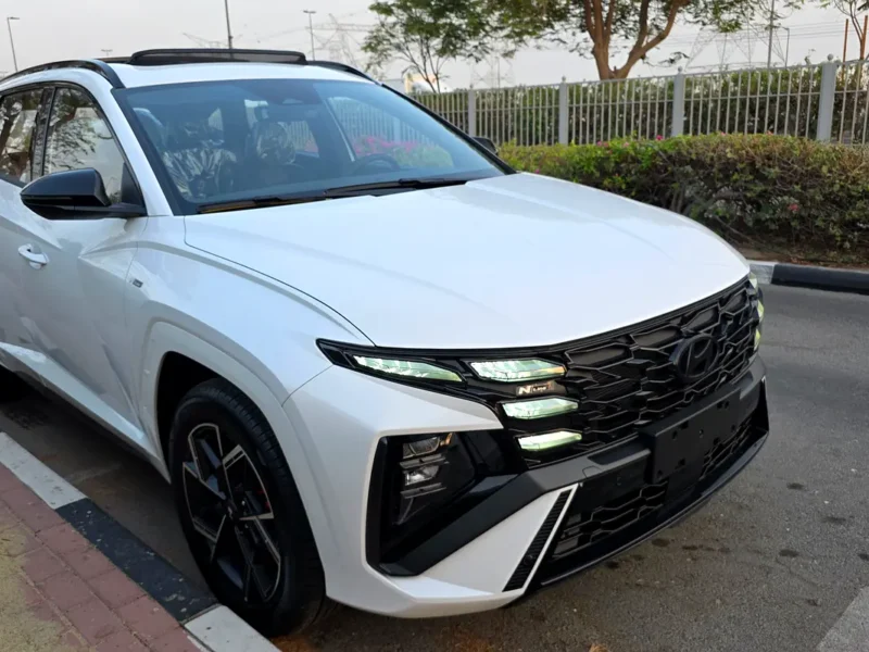 2025 Hyundai Tucson N Line 4 Cylinders Petrol Engine White Black SUV Automatic