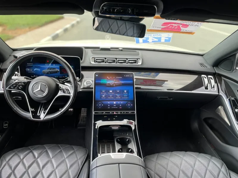 2022 Mercedes-Benz S-Class S 580 4Matic 8 Cylinders Engine White Black Sedan FULL OPTION