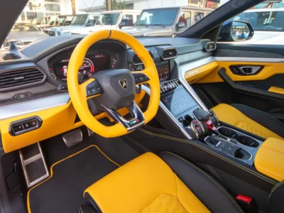2019 Lamborghini Urus Standard V8 Twin Turbo Petrol Engine 4.0 Litres Blue Yellow SUV