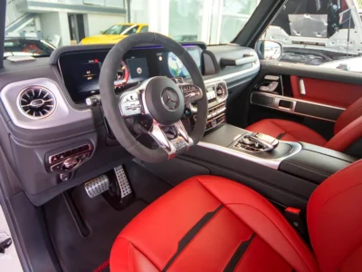 2023 Mercedes-Benz G-Class G 63 AMG 4.0 Litres V8 Biturbo Petrol Engine White Red SUV