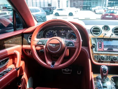 2018 Bentley Bentayga Standard 8 Cylinders Petrol Engine Black Red SUV GCC Specs