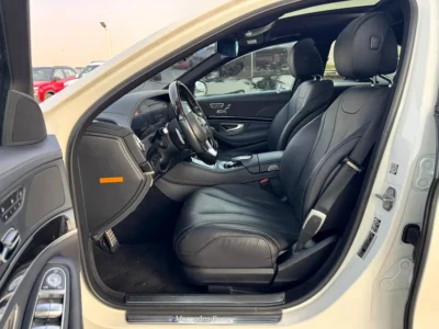 2018 Mercedes-Benz S-Class S 450 4MATIC V6 Engine White Black Sedan 4.5 Auction Grade