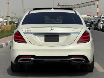 2019 Mercedes-Benz S-Class S 560 4MATIC V8 Petrol Engine White Black Sedan