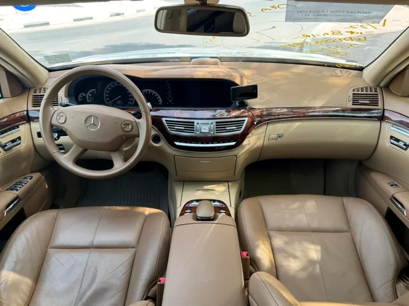 2008 Mercedes-Benz S-Class S 350 6 Cylinders Petrol Engine White Beige Sedan Clean Car