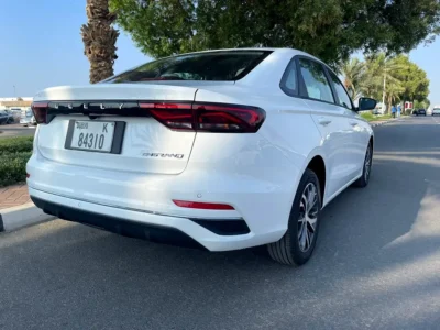 2024 Geely Emgrand GT 4 Cylinders Petrol Engine White Beige Sedan GCC Specs
